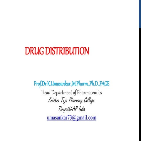 Drug distribution