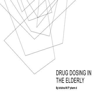 Drug dosing in the elderly