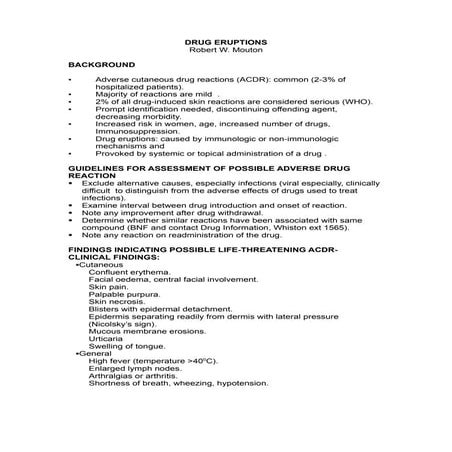Drugeruptions