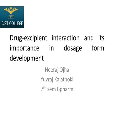 Drug excipient interaction