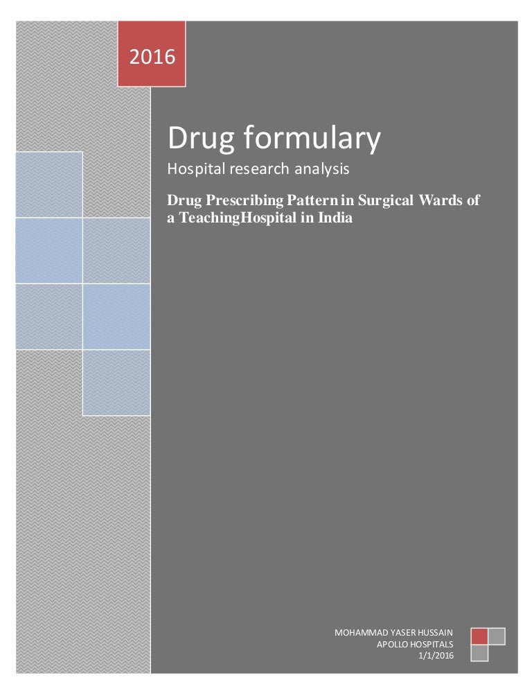 Drug formulary INDIA