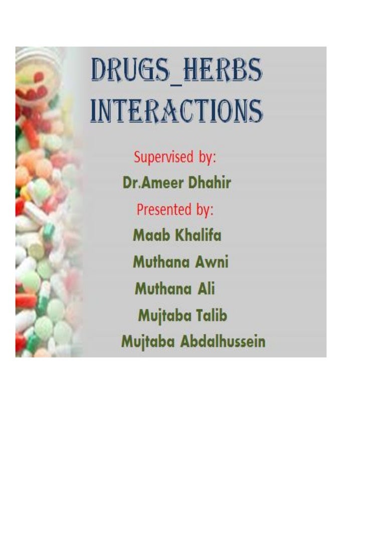 Drug Herbs Interactions