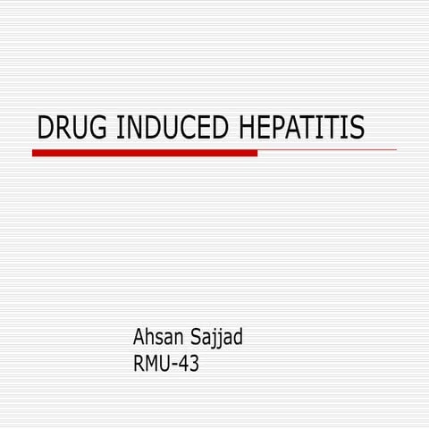 Drug induced hepatitis