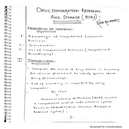 Drug information retrieval & storage: By RxvichuZ!