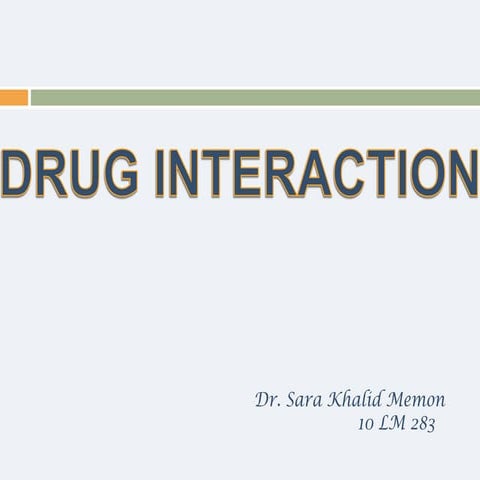 Drug interactions