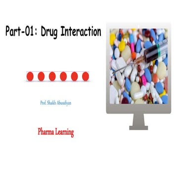Drug interactionPharmacokinetic and Pharmacodynamic drug interaction ...