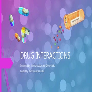 Drug interactions | PPTX