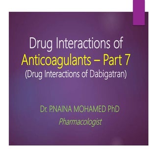 Drug interactions of Dabigatran