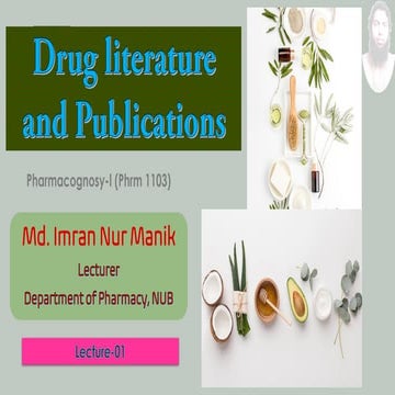 Drug Literature and Publications (Pharmacognosy) MANIK
