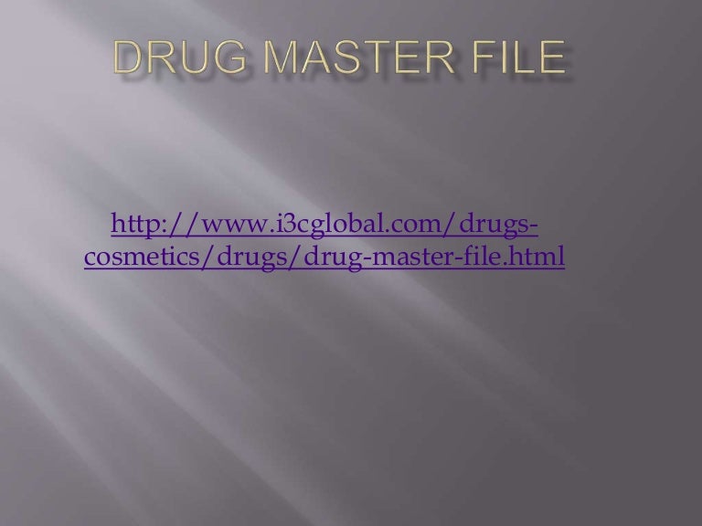 Drug master file