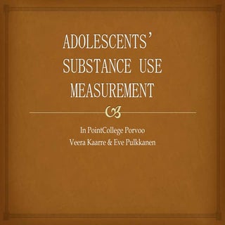 Drug meter for young