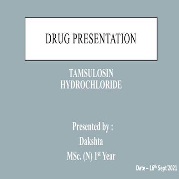 Tamsulosin hydrochloride