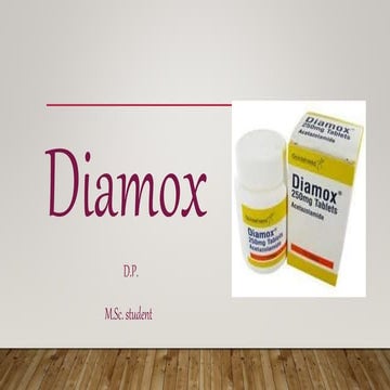 Drug presentation on diamox