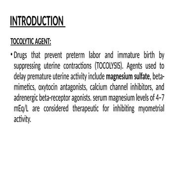 Drugs that prevent preterm labor and immature birth by suppressing uterine co...