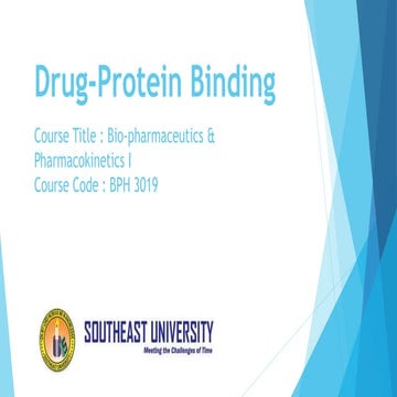 Drug Protein Binding | PPTX