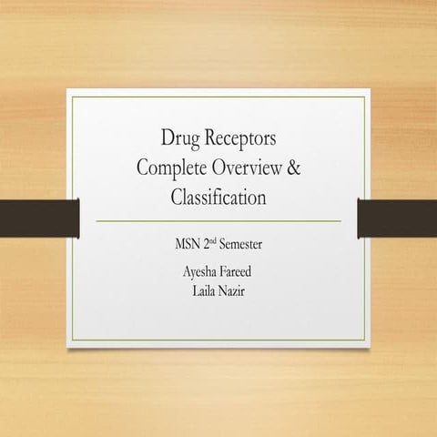 Receptors and receptors classification | PPTX