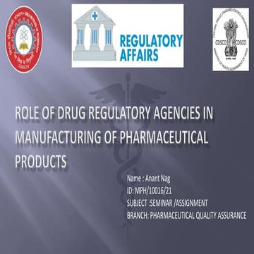 Drug regulatory agencies