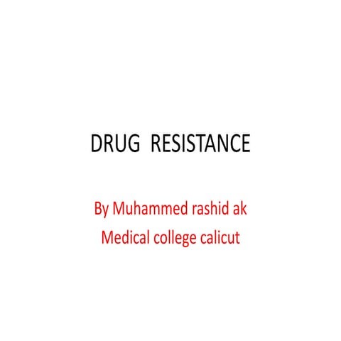 Drug resistance