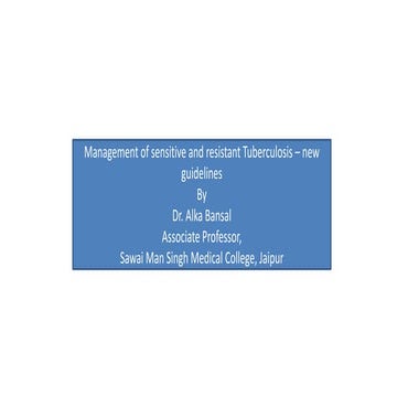 tuberculosis management | PPTX