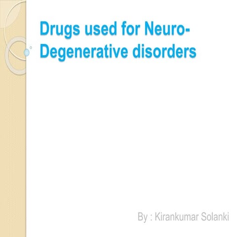 neuro-degenerative disorders