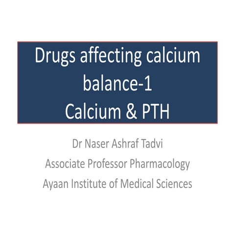 Drugs affecting calcium balance 