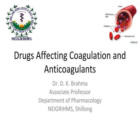 Drugs affecting coagulation and anticoagulants