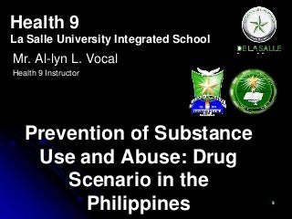 Drug scenario in the philippines