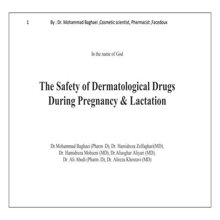 Drugs in lactation and pregnancy