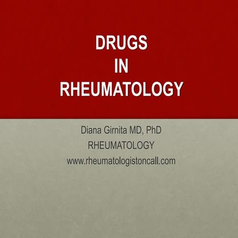 Drugs in rheumatology