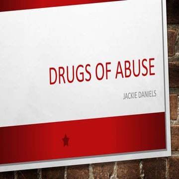 Drugs of Abuse- staff training | PPTX