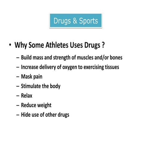Drugs and sports