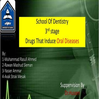 Drugs that induce oral diseases