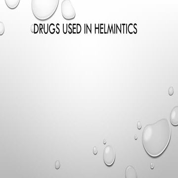 Anthelmintics medicinal chemistry | PPTX