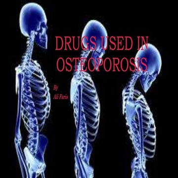 Drugs used in osteoprosis