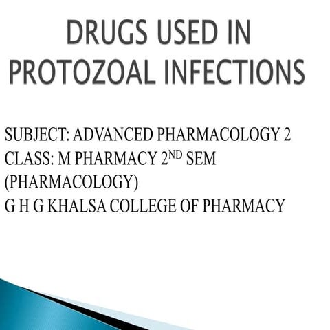 Drugsusedinprotozoalinfections 170307214705(1) | PPTX