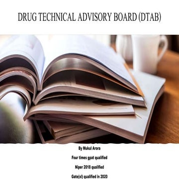 Drug technical advisory board (dtab)