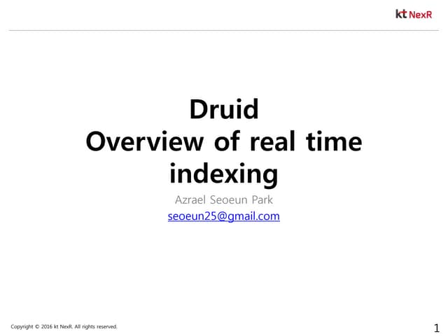 Druid realtime indexing