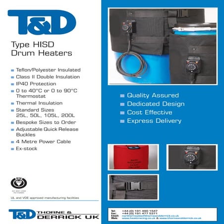 Drum Heating Jackets For Frost Protection - HISD - Brochure
