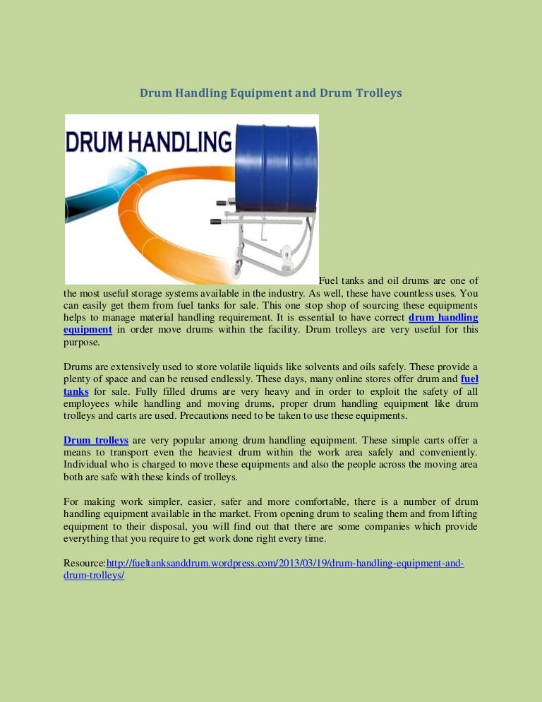 Drum handling equipment