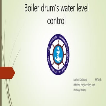 Boiler drum's water level control