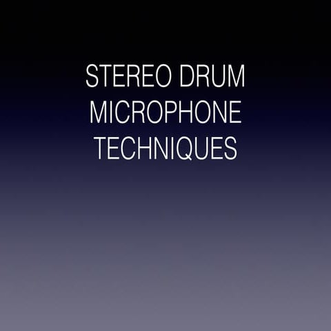 Drum microphone techniques 