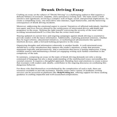 Drunk Driving Essay.pdf