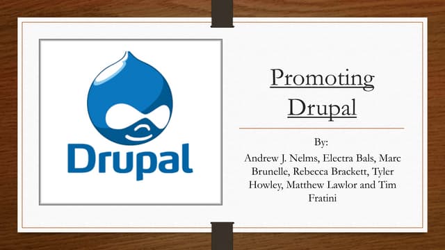 Drupal Presentation 