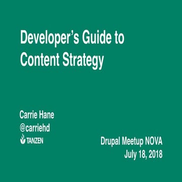 Developer's Guide to Content Strategy