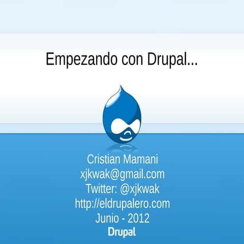 Drupal   empezando con drupal