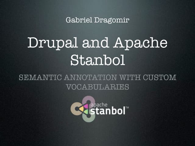 Drupal and Apache Stanbol