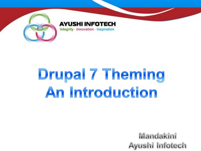 Drupal 7 theme by ayushi infotech