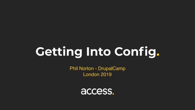 Getting Into Drupal 8 Configuration