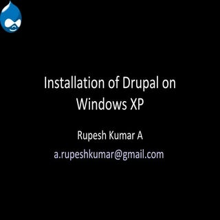 Installation of Drupal on Windows XP