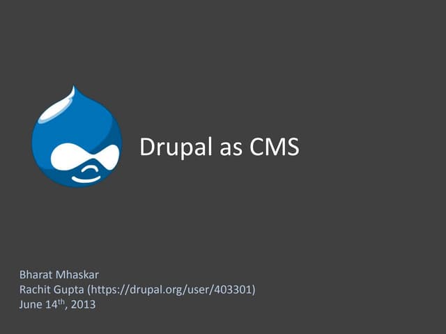 Drupal as CMS